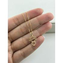 Gargantilha ou Pingente Menino Menina Ouro 18k 750 45cm ou 50cm