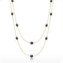 Gargantilha Ouro 18k Com Zircônias 5mm