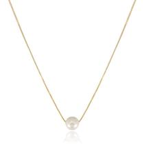 Gargantilha Pérola Banhada a Ouro 18k