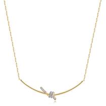 Gargantilha Ping Fio Com Detalhe Cravejado Folheado A Ouro