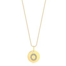 Gargantilha Ping Redondo Letra O Cravejada Folheado A Ouro