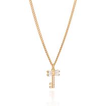 Gargantilha Pingente Chave Banhado a Ouro Rommanel 531886 Gargantilha Pingente Chave Banhado a Ouro Rommanel 531886