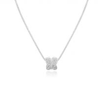 Gargantilha Pingente Estilo Berloque Borboleta Cravejado Zircônias Folheado Prata 1000 Gargantilha Pingente Estilo Berloque Borboleta Cravejado Zircônias Folheado Prata 1000