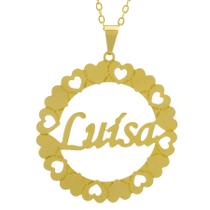 Gargantilha Pingente Mandala Manuscrito LUÍSA Banho Ouro Amarelo 18 K - 1061368