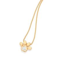 Gargantilha pingente pata banhado a ouro 18k rommanel