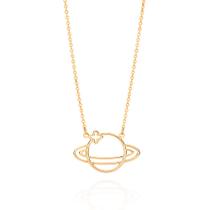 Gargantilha planeta saturno folheada a ouro 532484 Rommanel