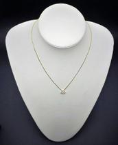 Gargantilha Ponto De Luz Cristal 7mm 45cm Banho Ouro 18k 4162