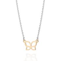 Gargantilha Prata 925 Pingente Borboleta Rommanel 830145 Cor:Prata