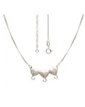 Gargantilha Prata Com Canga Coração Para 3 Acessórios