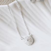 Gargantilha Prata Florzinha Com Zirconia E Perolas Shell