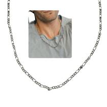 Gargantilha PRI Style Masculina Fina Em Aço Inox Maciço Com Elos