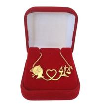 Gargantilha profissão Direito Advocacia Advogada folheado