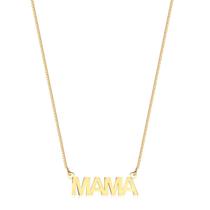 Gargantilha Radhau Escrita Mama Folheada A Ouro 18k
