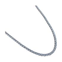 Gargantilha Riviera em Aço Inox com Pedras de Zircônia 45 cm