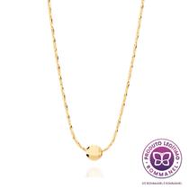 Gargantilha Rommanel Choker Com Esfera Banhada A Ouro 18k Feminina Tam 42cm