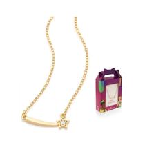 Gargantilha Rommanel elo cadeado pingente varinha condão 532607