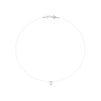 Gargantilha Rommanel Nylon com Zircônia Fol. Platina 330137 Gargantilha Rommanel Nylon com Zircônia Fol. Platina 330137