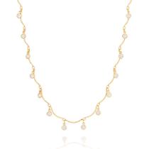 Gargantilha Rommanel Ouro 18k com Zircônias - 42 cm