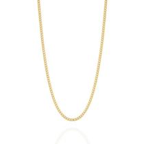 Gargantilha rommanelbanhada a ouro 18k fio grumet lixado - tam.40cm