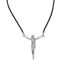 Gargantilha Rosso Ag Crucifixo Medio 27X31Mm Silicone Preto Gargantilha Rosso Ag Crucifixo Medio 27X31Mm Silicone Preto