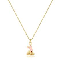 Gargantilha Sereia Infantil Com Resina Rosa Folheada A Ouro Gargantilha Sereia Infantil Com Resina Rosa Folheada A Ouro