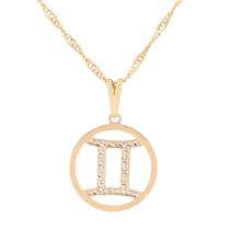 Gargantilha Signo Gemeos 17mm