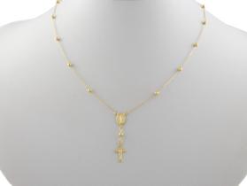 Gargantilha Terço 60 Cm 5 Mm E Pulseira Tijolinho Ouro 18k Gargantilha Terço 60 Cm 5 Mm E Pulseira Tijolinho Ouro 18k