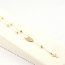 Gargantilha Terço Ouro 18k 45 Cm Ns Das Graças Bolinhas Gargantilha Terço Ouro 18k 45 Cm Ns Das Graças Bolinhas