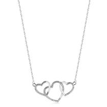 Gargantilha Três Corações Zircônias Em Prata 925 Gargantilha Três Corações Zircônias Em Prata 925