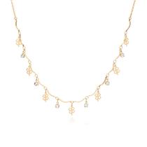 Gargantilha trevo banhada a ouro BRANCO 532616 Rommanel