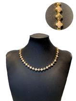 Gargantilha Trevo Da Sorte Banhado a Ouro 18K - 45cm Gargantilha Trevo Da Sorte Banhado a Ouro 18K - 45cm