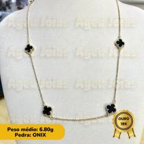 Gargantilha Trevo Ouro 18k 45cm