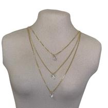 Gargantilha Tripla 3 zircônias