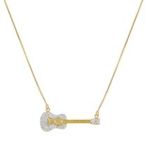 Gargantilha Violão Folheada A Ouro 18k Gargantilha Violão Folheada A Ouro 18k