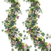 Garland artificial Daisy Garland ASTNIC 1,73 m com borboleta 3D x2