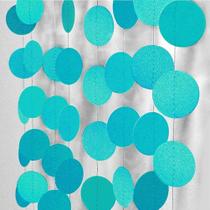 Garland Cheerland Blue Circle Dots Ocean Blue 16m