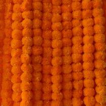 Garland de calêndula artificial The Art Box, 10 unidades, 1,4 m, laranja escuro
