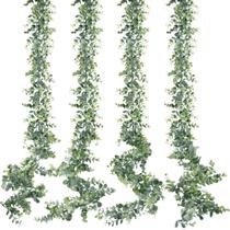 Garland de eucalipto artificial Sggvecsy, pacote com 4, 1,7 m de vegetação falsa