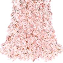 Garland de flor de cerejeira artificial Sggvecsy 1,8 m, pacote com 10, rosa