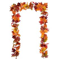 Garland DearHouse Fall Maple Leaf 1,8 m, pacote com 2 unidades, Dia de Ação de Graças Garland DearHouse Fall Maple Leaf 1,8 m, pacote com 2 unidades, Dia de Ação de Graças