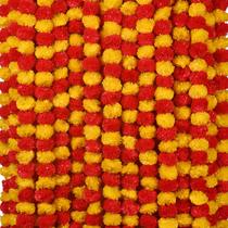 Garland DIYANA IMPEX Marigold Artificial 1,5 m 5 unidades Amarelo Vermelho