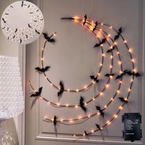Garland LITBLOOM Halloween com luzes 1,8 m 80 laranja e quente