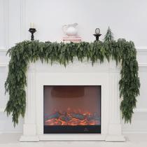 Garland Senjie, 2 peças de 1,8 m Real Touch Cedar Christmas Garland Senjie, 2 peças de 1,8 m Real Touch Cedar Christmas