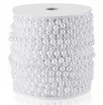 Garland ZJJZGYXINTAI 6 mm Pearl Bead 20 m branco falso Garland ZJJZGYXINTAI 6 mm Pearl Bead 20 m branco falso