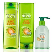 Garnier Fructis Sleek e Shine Shampoo, Condicionador e Soro Anti-Frizz, 5,1 Onça (Conjunto de 3)