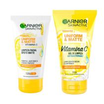 Garnier Kit Gel de Limpeza Facial Skin Active + Gel de Limpeza Facial Skin Uniform & Matte Garnier Kit Gel de Limpeza Facial Skin Active + Gel de Limpeza Facial Skin Uniform & Matte