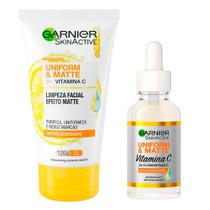 Garnier Skin Uniform & Matte Kit - Sérum Facial Antimarcas + Gel de Limpeza Facial Garnier Skin Uniform & Matte Kit - Sérum Facial Antimarcas + Gel de Limpeza Facial