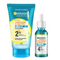Garnier Skin Uniform & Matte Kit - Sérum Facial + Gel de Limpeza Facial Garnier Skin Uniform & Matte Kit - Sérum Facial + Gel de Limpeza Facial