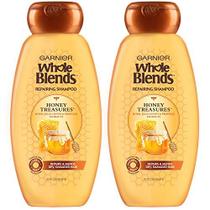 Garnier Whole Mistura Tesouros de Mel Reparando Shampoo para Cabelos Danificados Secos, 22 Fl Oz (Pacote de 2)