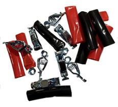 Garra De Bateria Multiuso 30 Amps - Pacote 10 Pçs Com Capas